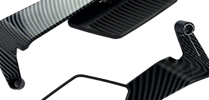 Carbon fibre motorcycle mirror covers